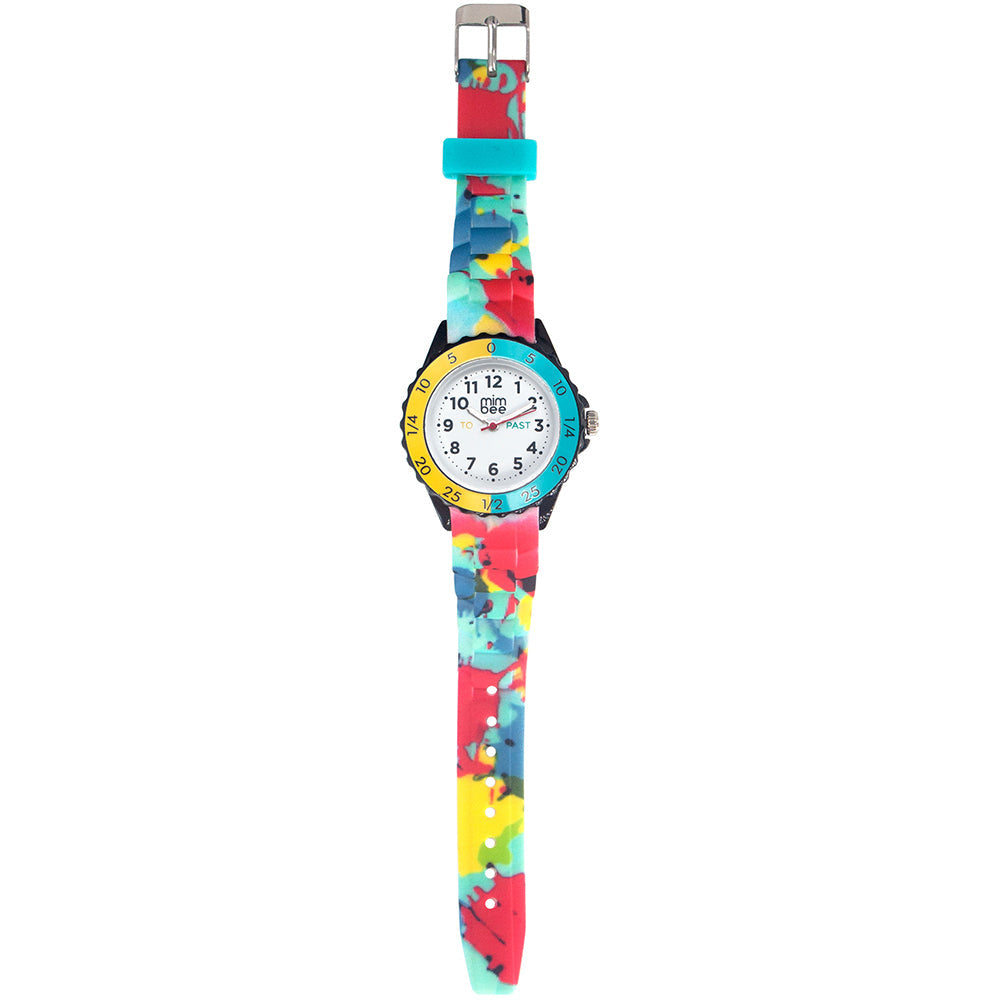 Mimbee - Paint Spatter Time Teach Watch - Premium Time Teach watch from Mimbee Kids - Just R 150! Shop now at Mimbee Kids