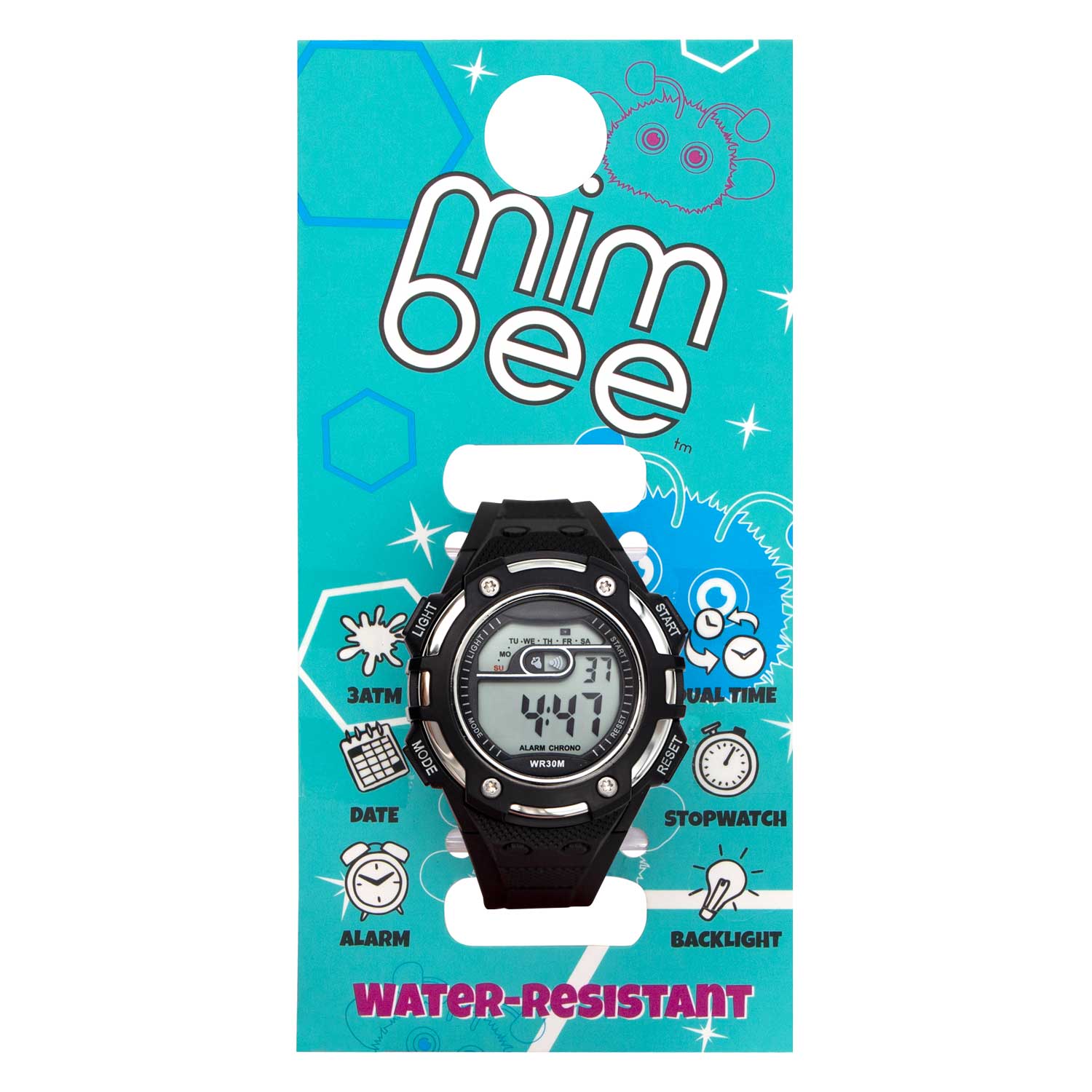 Mimbee - Water Resistant Black LED Watch - Premium Watches from Mimbee Kids - Just R 120! Shop now at Mimbee Kids
