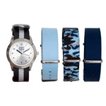 Load image into Gallery viewer, Mimbee - Blue Camo Interchangeable Watch Set - Premium Watches from Mimbee Kids - Just R 220! Shop now at Mimbee Kids
