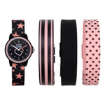 Load image into Gallery viewer, Mimbee - Dusty Pink and Black Interchangeable Watch Set
