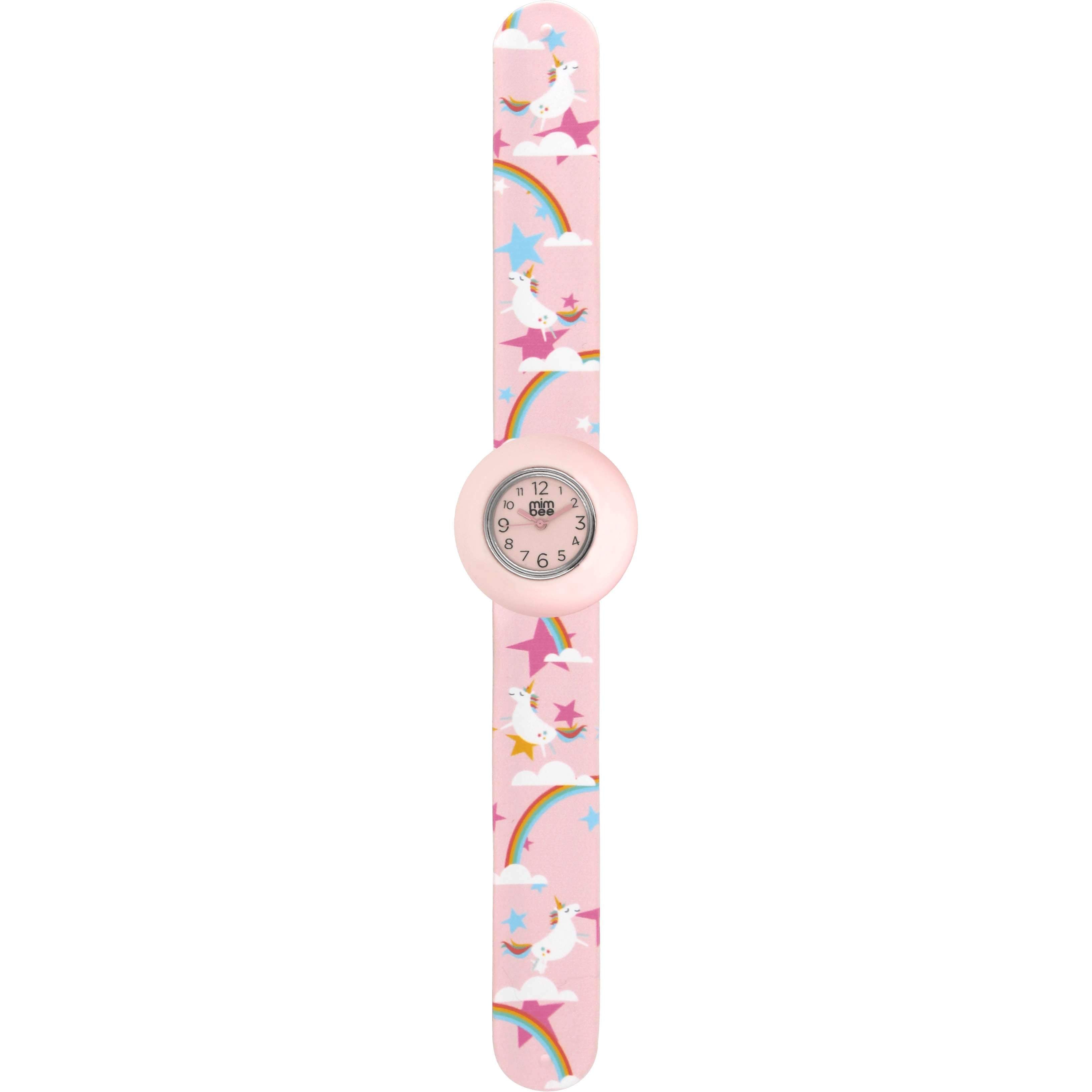 Mimbee - Soft Pink Unicorn Snap Watch